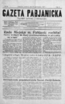 Gazeta Pabjanicka : tygodnik polityczny, społeczny i informacyjny 1927, R. 2, Nr 43