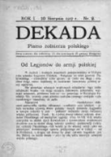 Dekada. Pismo żołnierza polskiego 1917, nr 2