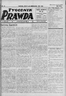 Tygodnik Prawda 11 październik 1931 nr 41