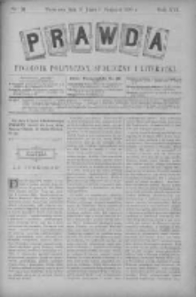 Prawda. Tygodnik polityczny, społeczny i literacki 1896, Nr 31