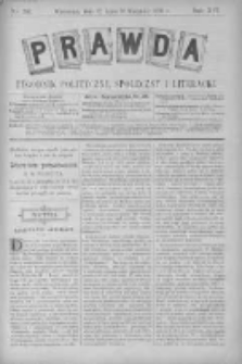 Prawda. Tygodnik polityczny, społeczny i literacki 1896, Nr 32