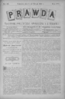 Prawda. Tygodnik polityczny, społeczny i literacki 1896, Nr 33