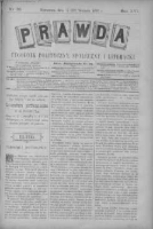 Prawda. Tygodnik polityczny, społeczny i literacki 1896, Nr 35