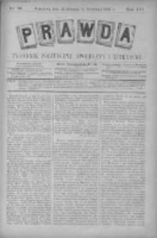 Prawda. Tygodnik polityczny, społeczny i literacki 1896, Nr 36
