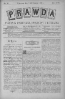 Prawda. Tygodnik polityczny, społeczny i literacki 1896, Nr 51