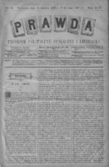 Prawda. Tygodnik polityczny, społeczny i literacki 1897, Nr 2