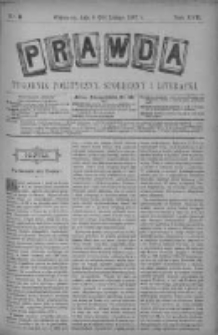 Prawda. Tygodnik polityczny, społeczny i literacki 1897, Nr 8