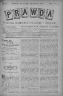 Prawda. Tygodnik polityczny, społeczny i literacki 1897, Nr 15