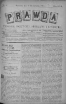 Prawda. Tygodnik polityczny, społeczny i literacki 1897, Nr 17