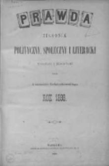 Prawda. Tygodnik polityczny, społeczny i literacki 1898, Nr 1