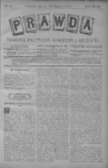 Prawda. Tygodnik polityczny, społeczny i literacki 1898, Nr 4