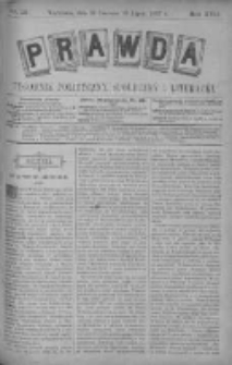 Prawda. Tygodnik polityczny, społeczny i literacki 1897, Nr 28