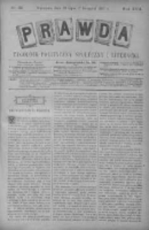 Prawda. Tygodnik polityczny, społeczny i literacki 1897, Nr 32