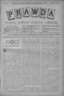 Prawda. Tygodnik polityczny, społeczny i literacki 1897, Nr 41