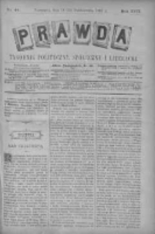 Prawda. Tygodnik polityczny, społeczny i literacki 1897, Nr 44