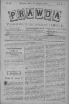 Prawda. Tygodnik polityczny, społeczny i literacki 1897, Nr 46