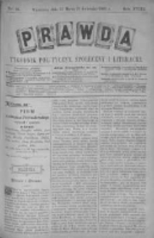 Prawda. Tygodnik polityczny, społeczny i literacki 1898, Nr 14