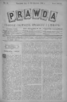 Prawda. Tygodnik polityczny, społeczny i literacki 1898, Nr 18