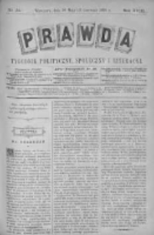 Prawda. Tygodnik polityczny, społeczny i literacki 1898, Nr 24