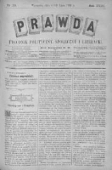 Prawda. Tygodnik polityczny, społeczny i literacki 1898, Nr 29