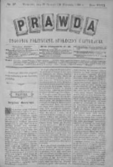 Prawda. Tygodnik polityczny, społeczny i literacki 1898, Nr 37