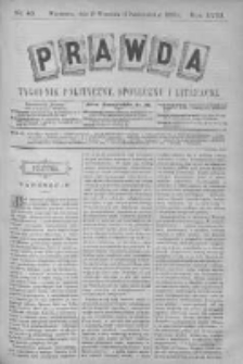 Prawda. Tygodnik polityczny, społeczny i literacki 1898, Nr 40