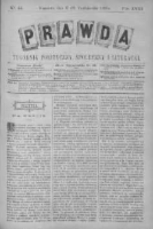 Prawda. Tygodnik polityczny, społeczny i literacki 1898, Nr 44