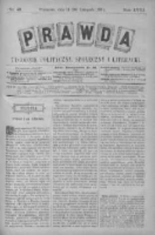 Prawda. Tygodnik polityczny, społeczny i literacki 1898, Nr 48