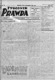 Tygodnik Prawda 6 grudzień 1931 nr 49