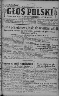 Głos Polski : dziennik polityczny, społeczny i literacki 8 październik 1926 nr 277