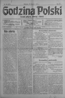Godzina Polski : dziennik polityczny, społeczny i literacki 28 styczeń 1917 nr 26
