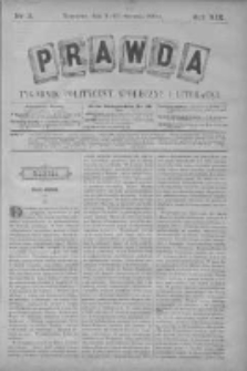 Prawda. Tygodnik polityczny, społeczny i literacki 1899, Nr 3