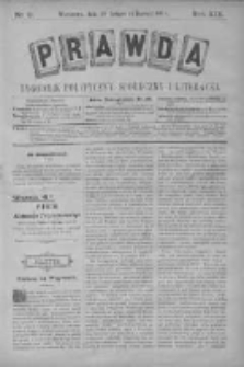 Prawda. Tygodnik polityczny, społeczny i literacki 1899, Nr 9