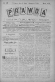Prawda. Tygodnik polityczny, społeczny i literacki 1899, Nr 13
