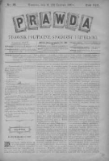 Prawda. Tygodnik polityczny, społeczny i literacki 1899, Nr 16