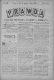 Prawda. Tygodnik polityczny, społeczny i literacki 1899, Nr 26