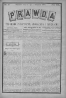 Prawda. Tygodnik polityczny, społeczny i literacki 1899, Nr 31