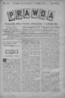 Prawda. Tygodnik polityczny, społeczny i literacki 1899, Nr 35