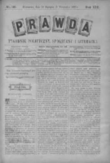 Prawda. Tygodnik polityczny, społeczny i literacki 1899, Nr 36