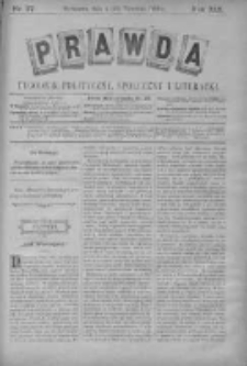 Prawda. Tygodnik polityczny, społeczny i literacki 1899, Nr 37