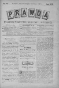 Prawda. Tygodnik polityczny, społeczny i literacki 1899, Nr 48
