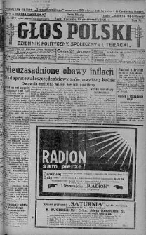 Głos Polski : dziennik polityczny, społeczny i literacki 10 październik 1926 nr 279