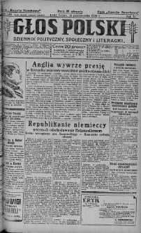 Głos Polski : dziennik polityczny, społeczny i literacki 16 październik 1926 nr 285