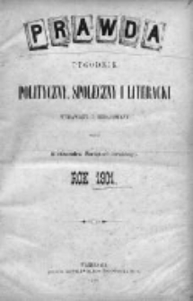 Prawda. Tygodnik polityczny, społeczny i literacki 1901, Nr 1