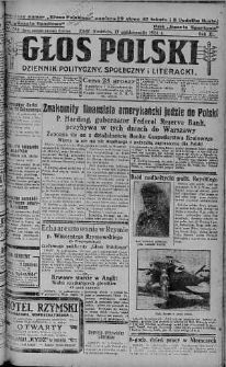 Głos Polski : dziennik polityczny, społeczny i literacki 17 październik 1926 nr 286