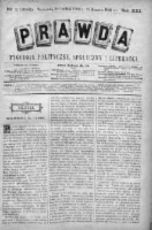 Prawda. Tygodnik polityczny, społeczny i literacki 1901, Nr 2
