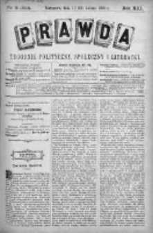 Prawda. Tygodnik polityczny, społeczny i literacki 1901, Nr 8