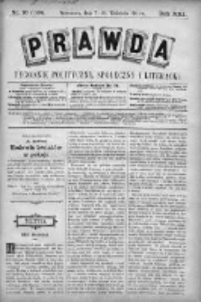 Prawda. Tygodnik polityczny, społeczny i literacki 1901, Nr 16