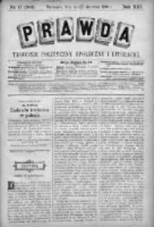 Prawda. Tygodnik polityczny, społeczny i literacki 1901, Nr 17