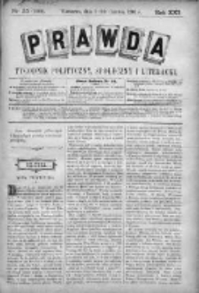 Prawda. Tygodnik polityczny, społeczny i literacki 1901, Nr 25